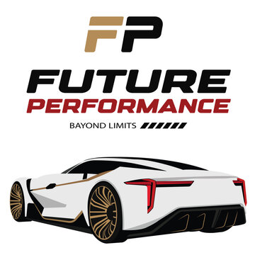 Future Performance Concept Supercar Vector - Modern Automotive Monogram Logo Design