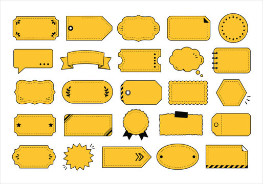 Set of colorful speech and thought bubble icons