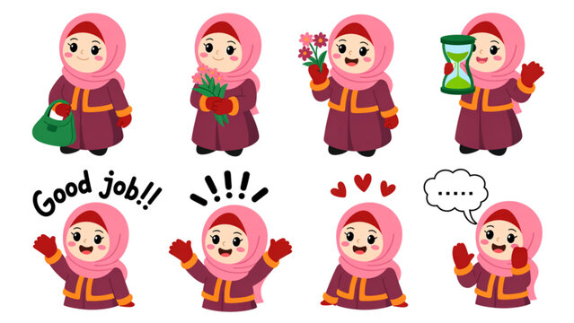 Cartoon monkey characters expressing different emotions and reactions with phones Vector