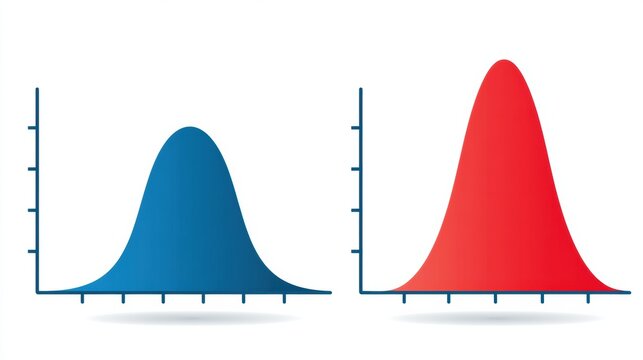 Two distinct probability distributions are shown.