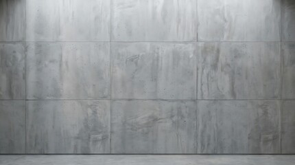 Fototapeta premium Modern concrete wall paneling with visible joint lines and realistic texture for high-end architectural interior design backgrounds and minimalist urban home concepts