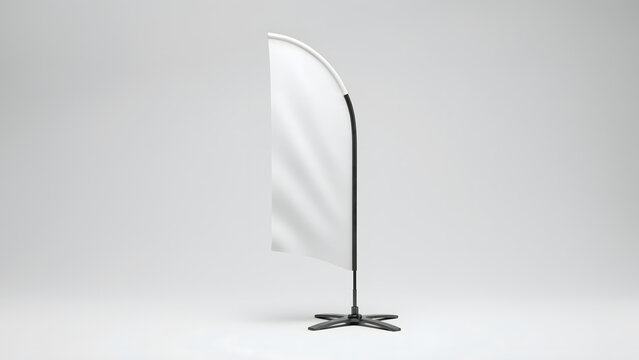 Blank feather flag mockup for outdoor advertising and event promotion