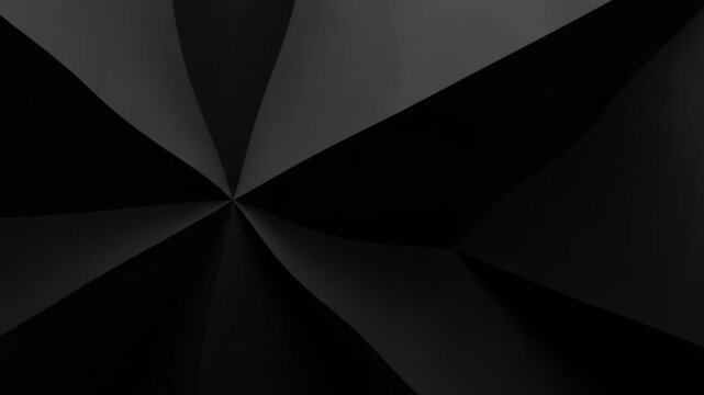Abstract dark background with geometric shapes and soft shadows in black and grey tones 4K video