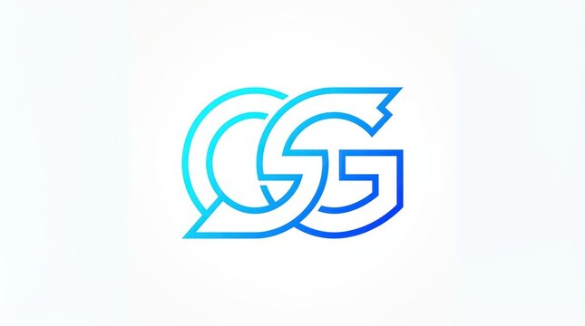 Creative monogram logo design featuring combined letters c and g on clean white background.