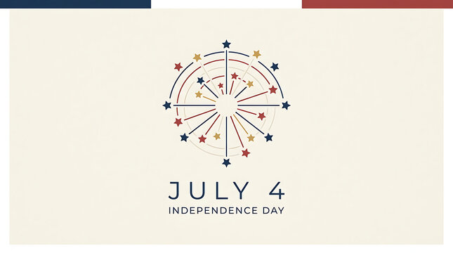 USA fourth of july independence day celebration greeting card design