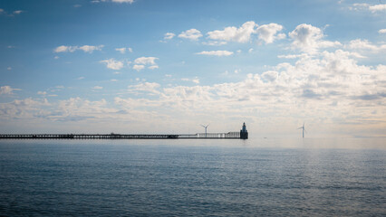 Fototapeta premium Summer Coastal Landscapes on Blyth Beach North in Northumberland, Photographed June 2026 