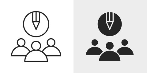 Team Design Icon represents collaborative design work. © Amtaldesigner