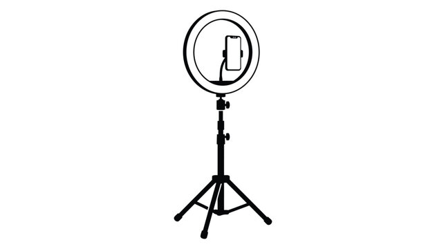 Ring Light With Smartphone Stand Silhouette ringlight