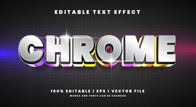 chrome 3d text effects, gradient colors.Text style effects.