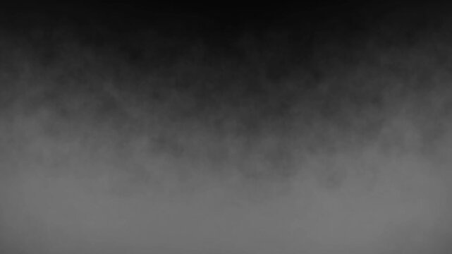 Moving fog smoke overlay on transparent background, looping