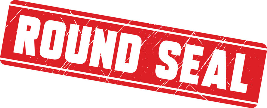 ROUND SEAL: A bold red rubber stamp design showing the phrase often used for official documentation and authenticating papers.