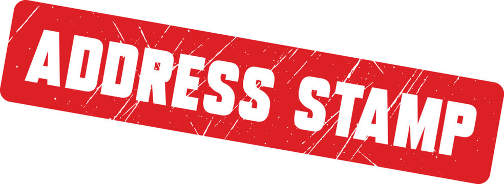 ADDRESS STAMP: Simplify your daily office tasks with this classic red marking tool for letters and documents.