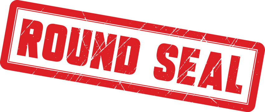 ROUND SEAL: A professional rectangular red ink stamp design that provides a clear and authoritative document status label.