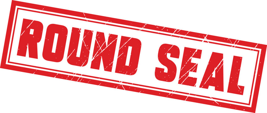ROUND SEAL: A professional rectangular red ink stamp design that provides an authoritative mark for your document workflow.