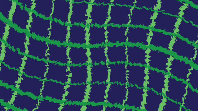 Abstract dark blue grid background with jagged green line segments creating sharp geometric texture perfect for modern design project assets.