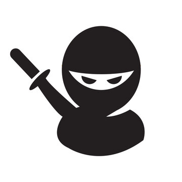 Cute Ninja Mascot Icon Vector
