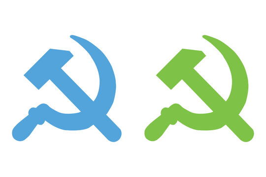 Hammer and sickle icons, communist symbol, vector illustration vector illustration