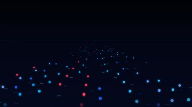Abstract Big Data Visualization Network Grid Loop