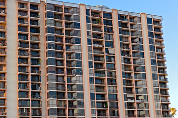 Fototapeta premium Long Beach Apartment Building Balconies