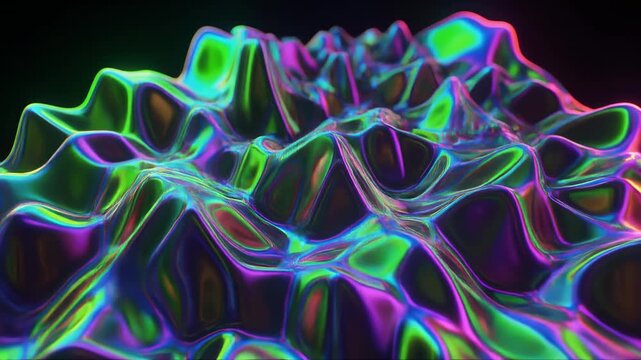 abstract 3d molecular structure animation rotating