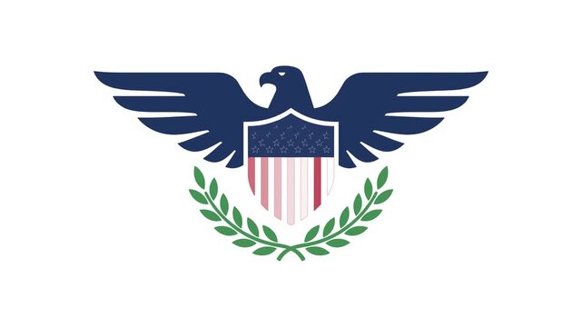 American patriotic eagle emblem animation for the 250th anniversary