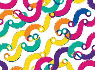 Obraz premium seamless pattern with colorful waves