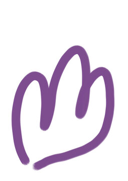scrible purple abstract element for decorative design