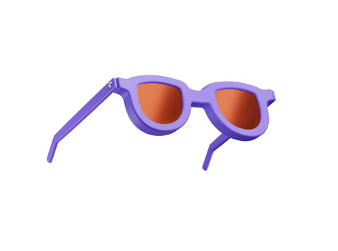 Sunglasses 3d icon. Isolated 3D object