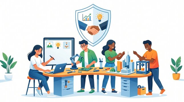 World Youth Skills Day Minimalist Creative Learning and Workforce Development Illustration
