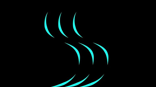straight and curved smoke icon animated hot smoke icon coffee cup tea 2d 4k looping animated 4k video.