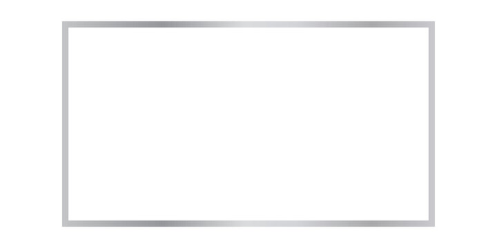Simple silver rectangular frame border
