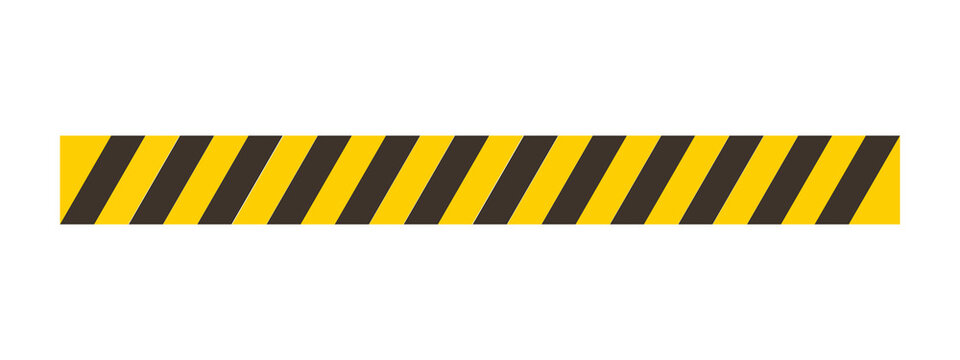 Yellow and black diagonal striped caution warning tape pattern