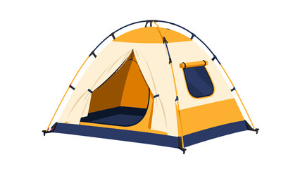 Yellow camping tent icon isolated on white background © icon_art
