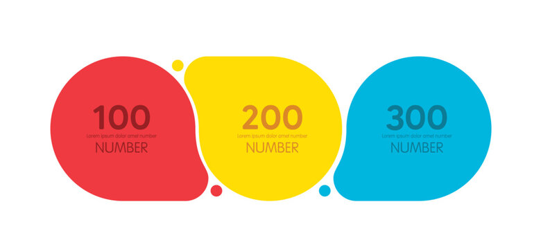 3 elements scheme, diagram. Three connected circles. Infographic template.