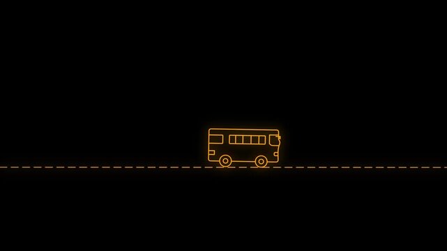 bus minimalist stroke animation