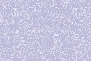 Topographic Map Contour Lines Pattern on Light Purple Background © Siddiqui