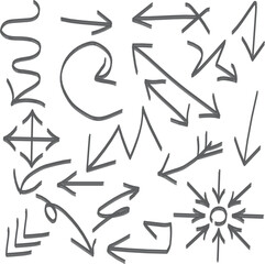 Fototapeta premium Set of arrow icons. vector illustration arrow shapes in various styles.