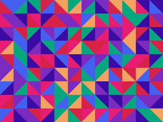 Fototapeta premium Modern Half Square Triangle Pattern Bold Wall Art