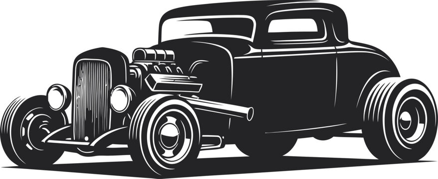 Classic American Hot Rod Coupe Vehicle.