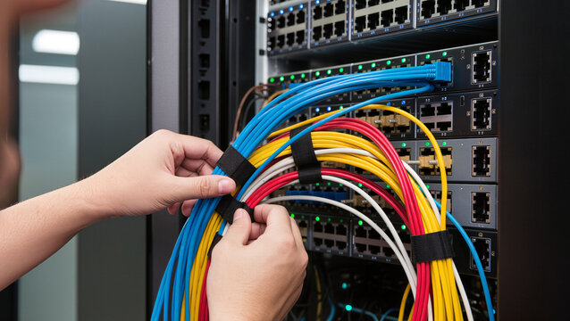 Structured cabling in server room
