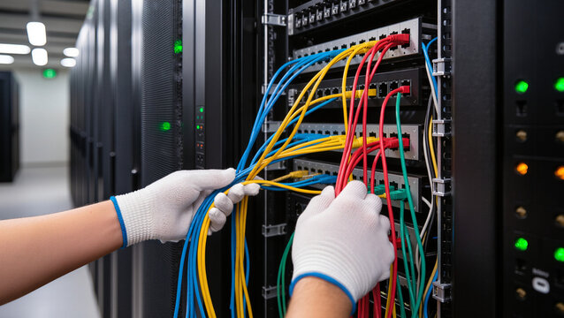 Structured cabling in server room
