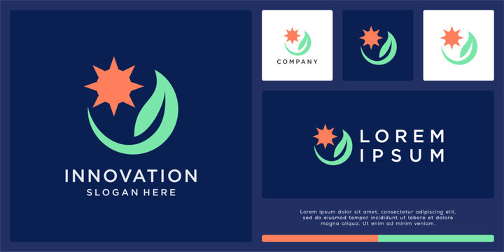 Innovation energy logo design template