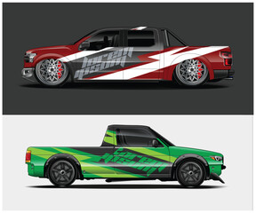 Fototapeta premium Stylish Car Wrap Design for Pickups