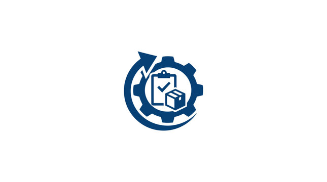 Blue gear icon with checklist.