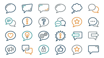 Fototapeta premium Speech Bubble and Chat Icon Set