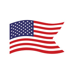 Obraz premium American festival waving flag. USA festival Flag for Independence Day
