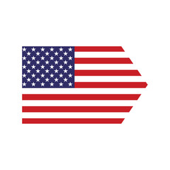 Fototapeta premium Simple United States flag. American Festival Flag Vector Pack Isolated on White. USA festival Flag Vector for Patriotic Design