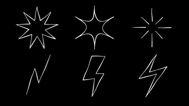 Energy Explosion Hand Drawn Doodle Overlay