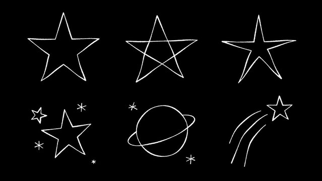 Star Symbol Hand Drawn Doodle Overlay