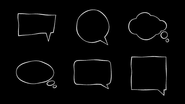 Speech Bubble Hand Drawn Doodle Overlay